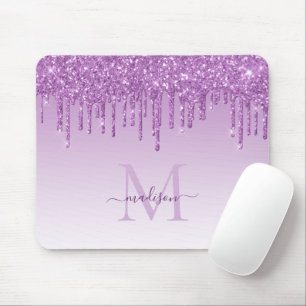 Glitter Drives Lila Plum Gnistra Monogram Elegant Musmatta