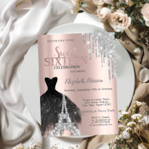 Glitter-drivrutiner,Dress,Eiffel Torn Sweet 16