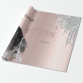 Glitter-drivrutiner,Dress,Eiffel Torn Sweet 16 Presentpapper