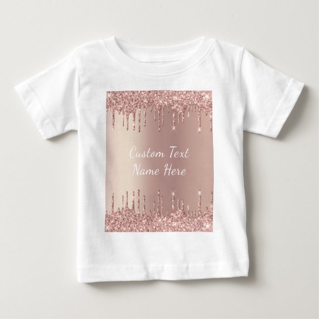  Glitter-drivrutiner i ro, Baby T-Shirt + Text  (Framsida)