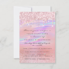  Glitter-drivrutiner, Ro Blue Baby Shower Feet Inbjudningar