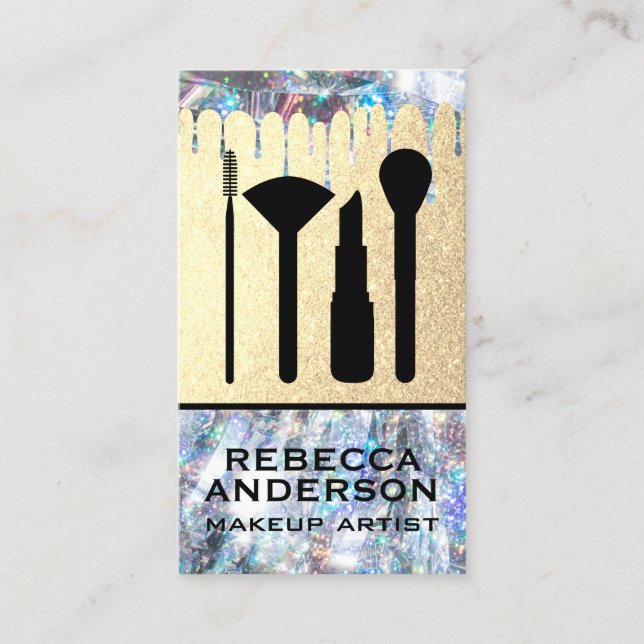 Glitter-dropp | Matchningssats Visitkort (Framsida)