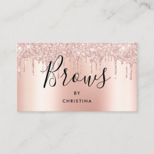 Glitter droppar ro guld metalliska eleganter visitkort