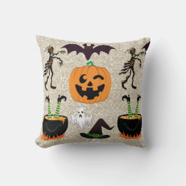 Glitter Effect Halloween Pillow Kudde