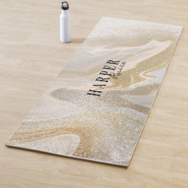 Glitter eget namn Yoga Mat