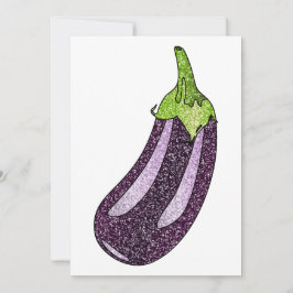 Glitter Eggplant Julkort