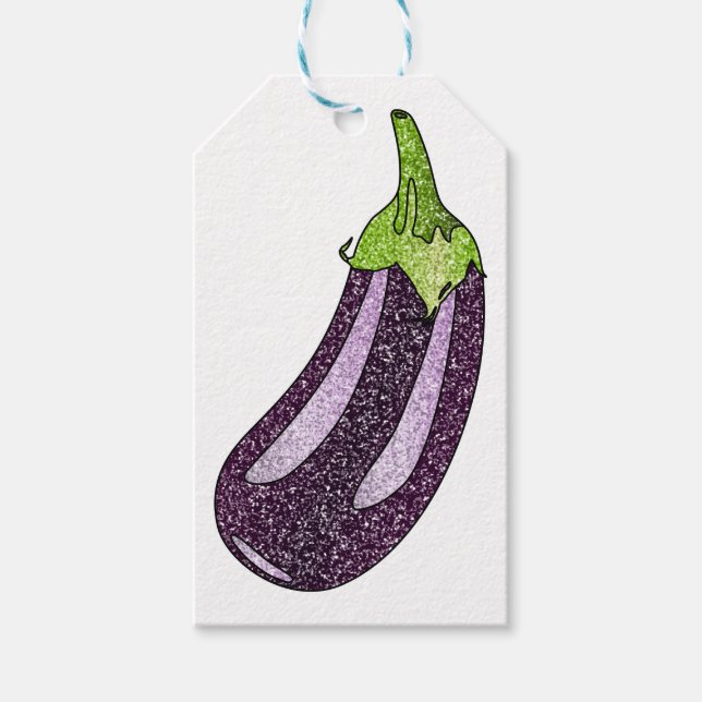 Glitter Eggplant Presentetikett (Framsidan)