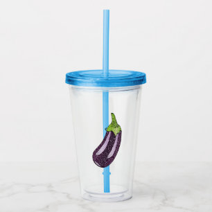 Glitter Eggplant Take Away Mugg