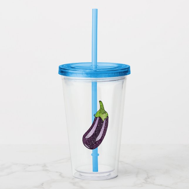 Glitter Eggplant Take Away Mugg (Framsida)