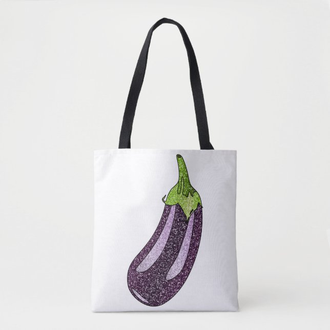 Glitter Eggplant Tygkasse (Framsida)