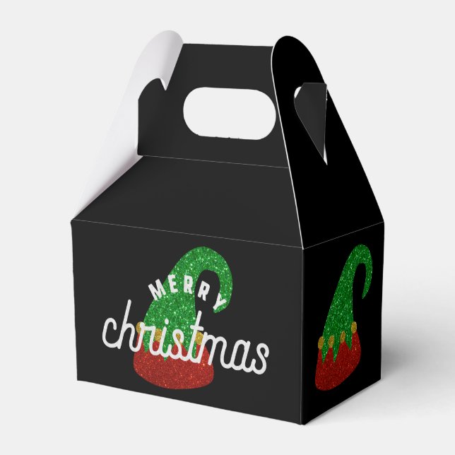 Glitter Elf Hat Presentaskar (Framsidan Sidan)