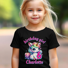 Glitter encorn Magic star Girls födelsedagskalsvar T Shirt