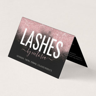Glitter Eyelash Aftercare Loyalty alla på ett Visitkort