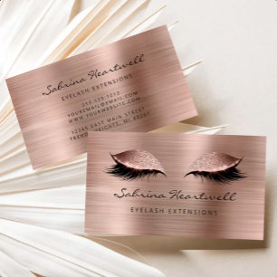Glitter Eyes Rose Gold Metallisk Ögonfransförlängn Visitkort