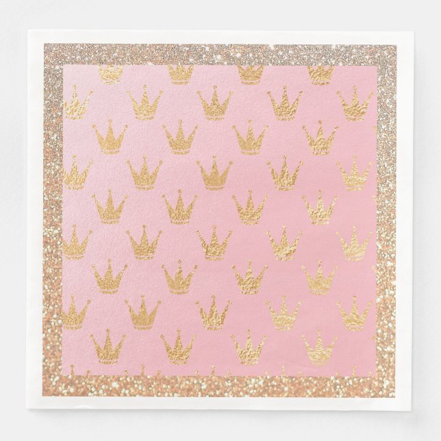 Glitter Fairy Krona för hennes skull Pappersservett (Framsida)