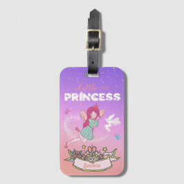 👸 Glitter Fairy Princess Eget namn Bagagebricka