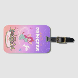 👸 Glitter Fairy Princess Eget namn Bagagebricka