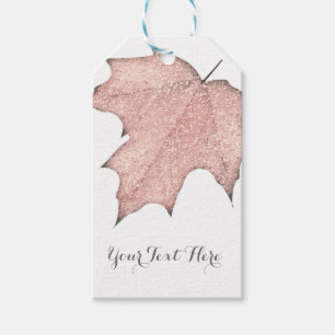 Glitter Fall Leaven Golden Höst Vinter Favor Presentetikett