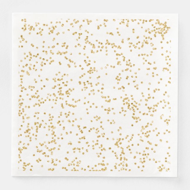 Glitter Faux Guld confetti-bröllopsmottagning Part Pappersservett (Framsida)