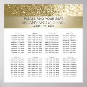 Glitter finare elegant modern guld rand poster