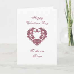 Glitter Flourish Valentine Greeting Card Helgkort