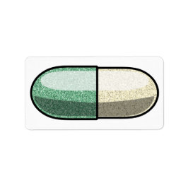 Glitter Fluoxetin Adressetikett