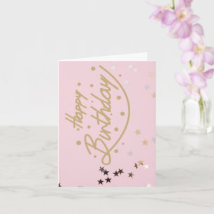 Glitter födelsedagskort för henne kort