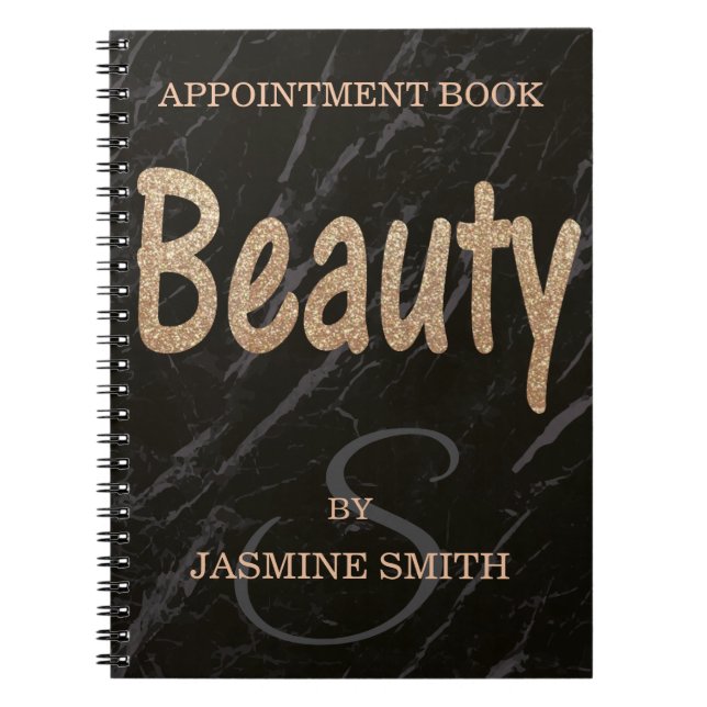 Glitter för champagne för skönhet för anteckningsbok (Framsidan)