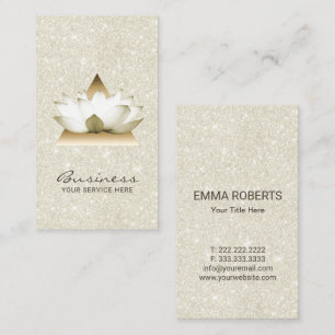 Glitter för elfenben för guld- triangel för visitkort