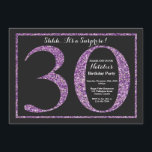 Glitter för lilor för överrrakning30års inbjudningar<br><div class="desc">Överrrakning30års födelsedaginbjudan. Inbjudan för svart- och lilaglitterfödelsedagsfest med svart tavlabakgrund. Överrrakningfödelsedag. Vuxen födelsedag. Party för manar- eller kvinnaBday våldsamt slag. Behaga klickar "skräddarsy den" knäppas och använder vårt designverktyg för att ändra denna mall för mer ytterligare customization.</div>