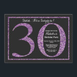 Glitter för lilor för överrrakning30års inbjudningar<br><div class="desc">Överrrakning30års födelsedaginbjudan. Inbjudan för svart- och lilaglitterfödelsedagsfest med svart tavlabakgrund. Överrrakningfödelsedag. Vuxen födelsedag. Party för manar- eller kvinnaBday våldsamt slag. Behaga klickar "skräddarsy den" knäppas och använder vårt designverktyg för att ändra denna mall för mer ytterligare customization.</div>