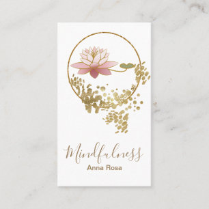 Glitter för lotusblomma för Mindfulness för Visitkort