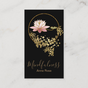 Glitter för lotusblomma för Mindfulness för Visitkort