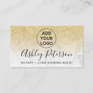 Glitter för marmor för Notarylogotyptypografi ch Visitkort