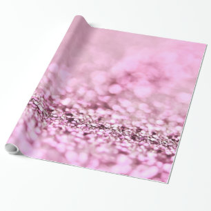 Glitter för rosa ros för lyx Sparkling guld- Presentpapper