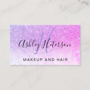 Glitter för rosor för Makeupmonogrammarmor skriv Visitkort