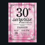 Glitter för rosor för överrrakning30års inbjudningar<br><div class="desc">Överrrakning30års födelsedaginbjudan med rosor stränger ljus med rosaglitterbakgrund. Rosa födelsedag. Vuxen födelsedag. Manar- eller kvinnaBday inbjudan. 13th 15th 16th 18th 20th 21st 30th 40th 50th 60th 70th 80th 90:e 100.,  något åldras. Behaga klickar "skräddarsy den" knäppas och använder vårt designverktyg för att ändra denna mall för mer ytterligare customization.</div>