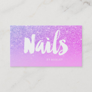 Glitter för rosor för typografi för nagelkonstn visitkort