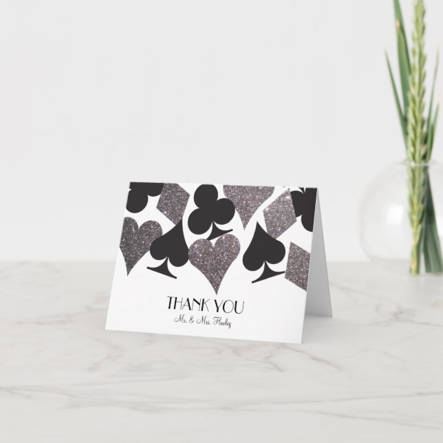 Glitter för silver för Faux för kort för ödeVegas (Framsida)