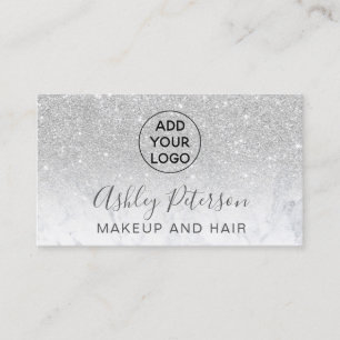 Glitter för silver för marmor för visitkort
