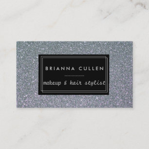 Glitter för silver för stylist för hår för visitkort