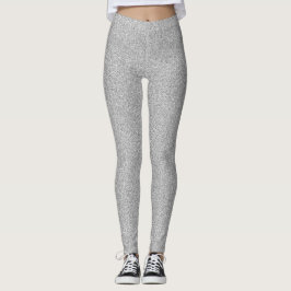 Glitter för silverShimmerFaux Leggings