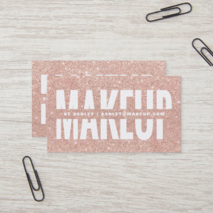 Glitter för typografi för Makeupkonstnär klippt Visitkort