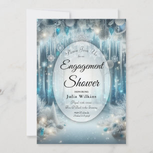 Glitter Förlovning Shower för smuts-skog Inbjudningar