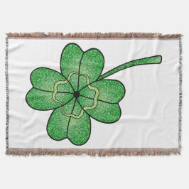 Glitter Four Leaf Clover Filt