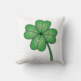 Glitter Four Leaf Clover Kudde