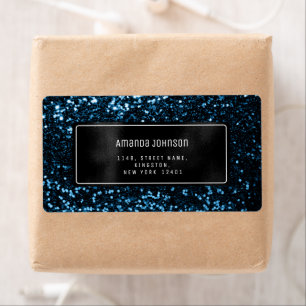 Glitter Framad blå marin OSA Adress Boutique Fraktsedel