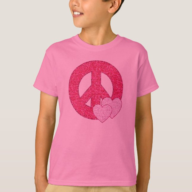 Glitter Fredstecken Tee Shirt (Framsida)