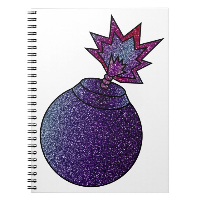 Glitter Galaxy Bomb Anteckningsbok (Framsidan)