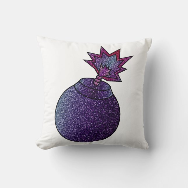 Glitter Galaxy Bomb Kudde (Framsida)